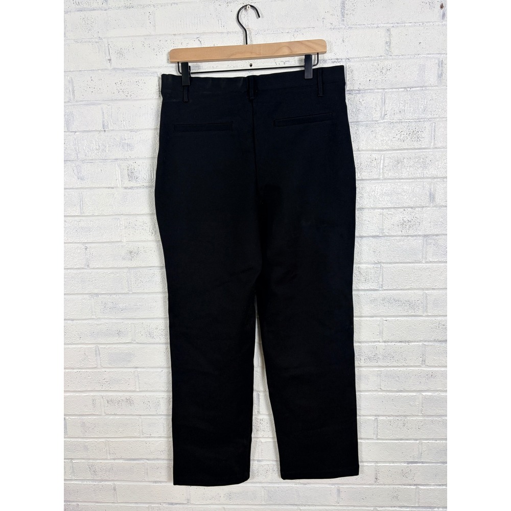 Quince Ultra Stretch Ponte Straight Leg Pants Womens L Black NWT - Picture 2 of 12